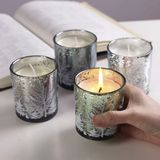 Glass Candle Jar With Electroplating Tree Decoration