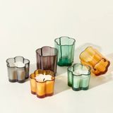 Glass Candle Jar In Flower Shaped