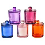 Thick Glass Candle Jar With Colour Spraying