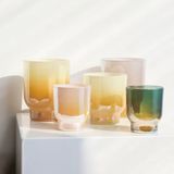 Distinctively Designed Glass Candle Jar With Ionized Effect