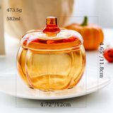 Pumpkin-Shaped Glass Candle Jar With Transparent Spraying