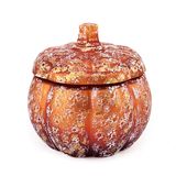Pumpkin-Shaped Glass Candle Jar With Inner Electroplating