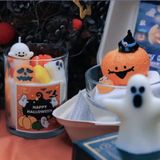 Classic Glass Candle Jar With Wax Decoration