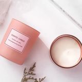 Classic Glass Candle Jar With Pink Spraying