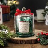 Glass Candle Jar With Electroplating Effect And Dome