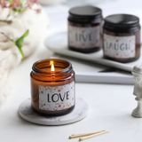 Amber Glass Candle Jar With Tin Lid