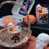 Classic Glass Candle Jar With Wax Decoration