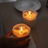 Uneven Glass Candle Jar With Matte Spraying Colour