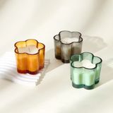 Glass Candle Jar In Flower Shaped