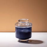 Artfully Designed Glass Candle Jar With Lid
