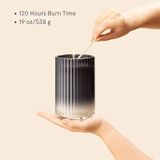 Gracefully Designed Glass Candle Jar Ombre