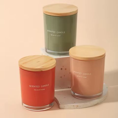 Classic Glass Candle Jar With Inner Spraying