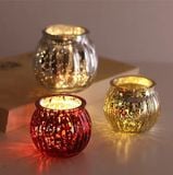 Glass Candle Jar With Electroplating Inner Spraying