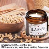 Amber Glass Candle Jar With Tin Lid