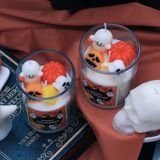 Classic Glass Candle Jar With Wax Decoration