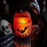 Spooky-Themed Glass Candle Jar
