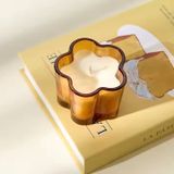 Glass Candle Jar In Flower Shaped