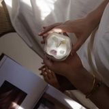 Uneven Glass Candle Jar With Matte Spraying Colour