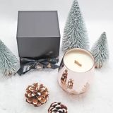 Glass Candle Jar With Tree Electroplating Effect