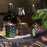 Unique Pattern Glass Candle Jar With Ionized Effect