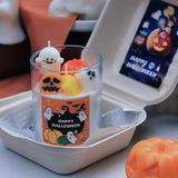 Classic Glass Candle Jar With Wax Decoration