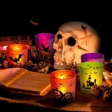 Spooky-Themed Glass Candle Jar