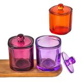 Thick Glass Candle Jar With Colour Spraying