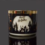 Classic Glass Candle Jar With A Halloween Theme