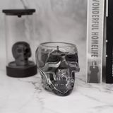 Halloween Skull-shaped Glass Candle Jar
