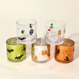 Halloween-Theme Decoration Glass Candle Jar