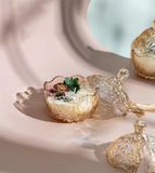 Elegant Glass Candle Jar With Flower Detail