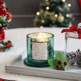 Glass Candle Jar With Electroplating Effect And Dome