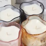 Glass Candle Jar With Wrinkly Effect
