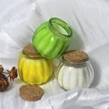 Vintage Glass Candle Jar With Cork Lid