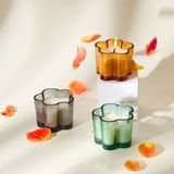 Glass Candle Jar In Flower Shaped