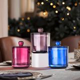 Thick Glass Candle Jar With Colour Spraying