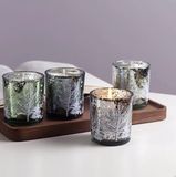 Glass Candle Jar With Electroplating Tree Decoration