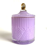 Luxury Glass Candle Jar With Pastel Colour Spraying