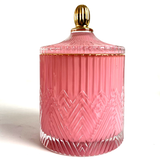 Luxury Glass Candle Jar With Pastel Colour Spraying