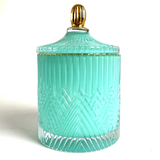 Luxury Glass Candle Jar With Pastel Colour Spraying