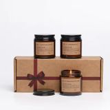 Amber Glass Candle Jar With Tin Lid