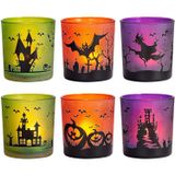 Spooky-Themed Glass Candle Jar