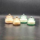 Distinctive Glass Candle Jar With Lid