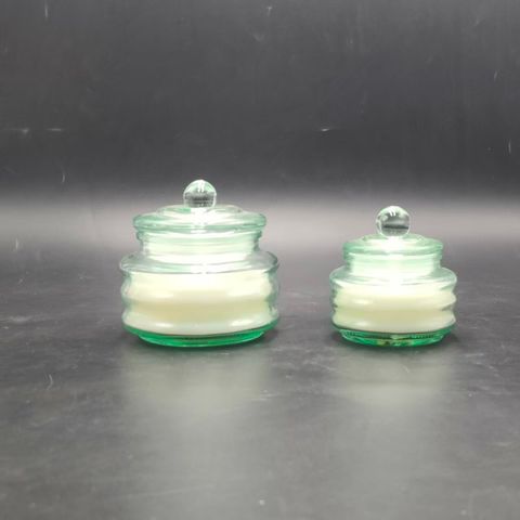 Distinctive Glass Candle Jar With Lid