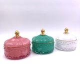 Elegant Glass Candle Jar With Heart Decoration