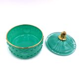 Elegant Glass Candle Jar With Heart Decoration