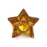 Three-Dimensional Star-Shaped Glass Jar With Electroplating Design