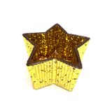 Three-Dimensional Star-Shaped Glass Jar With Electroplating Design