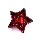 Three-Dimensional Star-Shaped Glass Jar With Electroplating Design