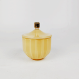 High-quality Ribbed Glass Candle Jar For Home Decor